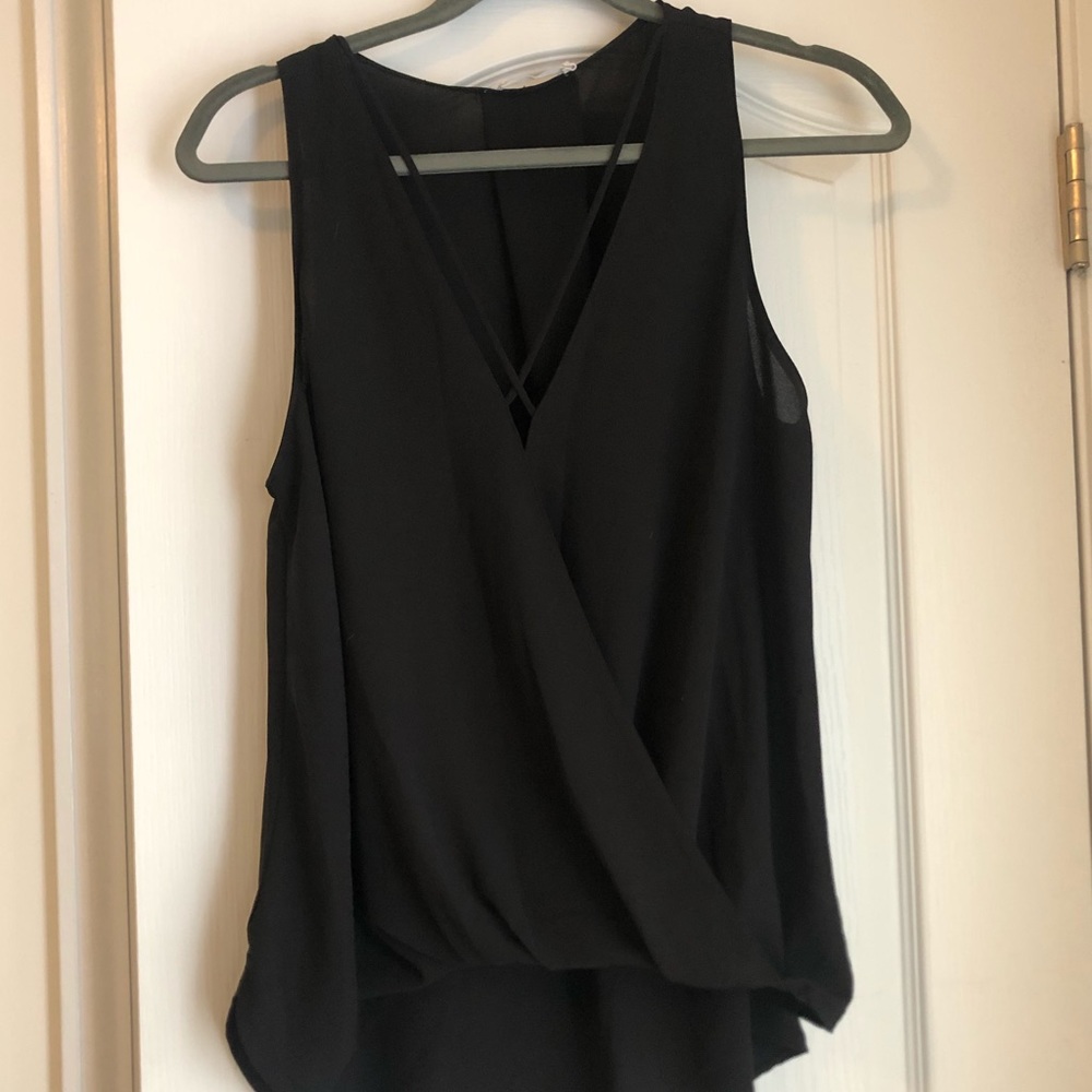 Lush Criss-Cross Surplice Tank